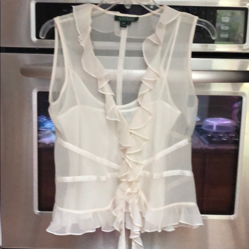 Size 4 Ralph Lauren ruffle top.